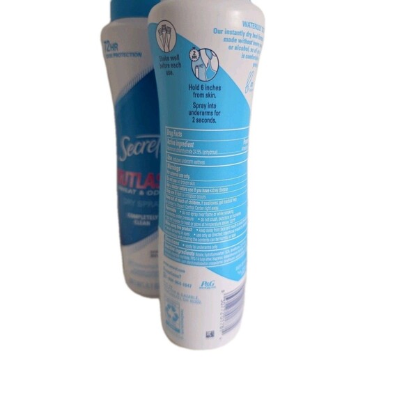 Secret Outlast & Weightless Dry Spray Bundle 4.1 oz Each – New Sealed - Picture 3 of 3